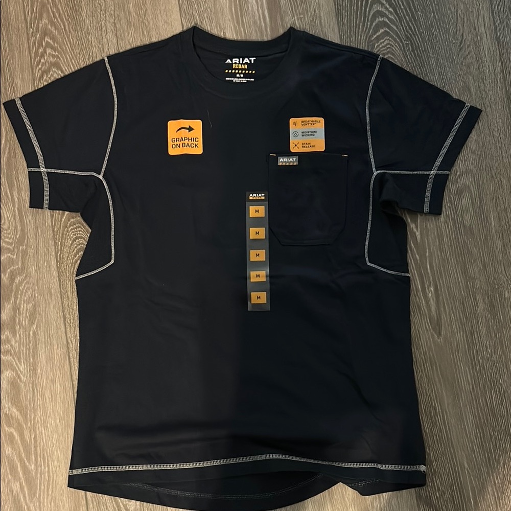 Ariat Blue Short Sleeve Tee Athletic Style